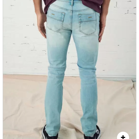 🔻OYW RSQ Seattle Skinny Taper Light Wash Moto Blue Denim Jeans NWT 31 32 33 - Picture 5 of 5